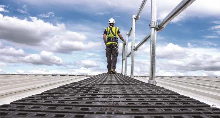 Safety Walk Rails Safety Railing and Modular Guardrail made from Slip-on Railing Fittings ...