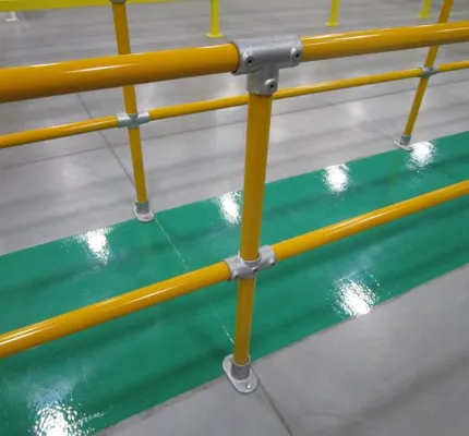 Safety Railing and Modular Guardrail made from Slip-on Railing Fittings ...